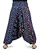 Mens Womens Harem Pants - Mandala Style (Blue White Binary)