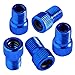 Bike Bits Presta Valve Adapter - Convert Presta to Schrader - French/UK to US - Inflate Tire Using Standard Pump or Air Compressor (5 Pack) (Blue)