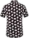 SSLR Men's Printed Regular Fit Casual Button Down Short Sleeve Polo Shirt