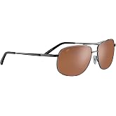 Serengeti - SASSARI 2.0, Shiny Gunmetal, Mineral Brown Polarized Lens, Large size sunglasses, Men and Women