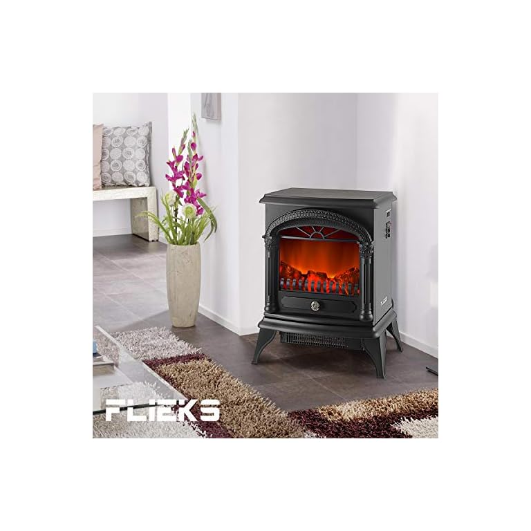 Flieks Elektrische Kamine Eckkamin Standkamin Kaminofen Wandkamin mit