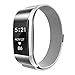 Fitbit Charge 2 Bands, Coukou Milanese Loop Stainless Steel Bracelet Replacement Wristbands Smart Watch Strap with Unique Magnet Lock for Fitbit Charge 2 - Silver