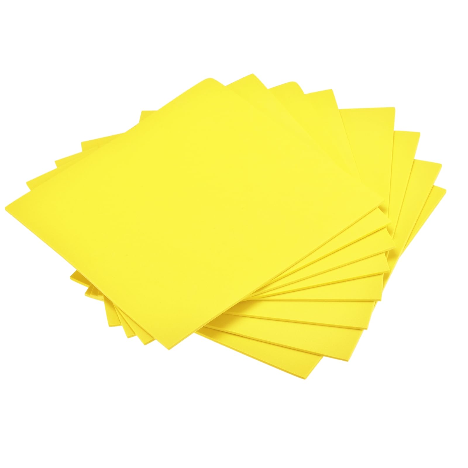 DMiotech 8 Pack 9.8 x 9.8 Inch 3mm Thick EVA Foam Sheets for Arts and Crafts Craft Foam Sheets Yellow