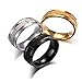 3 PCS 8mm Black Silver Gold Brick Pattern Style Wedding Band Ring, Nickel Free, Cobalt Free!