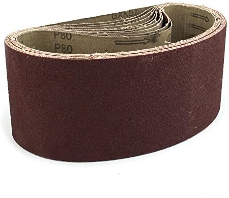 3 x 21-Inch 40-Grit Aluminum Oxide Sanding Belt 10Pcs
