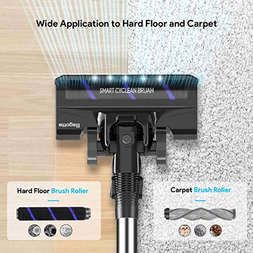 Cordless Vacuum Cleaner, Bagotte 17KPa Powerful Suction Stick Vacuum