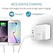 USB Wall Charger Quick Multi with Folding Plug Hub,4 Ports Output Rapid Charging Station,Portable Travel Adapter for iPhone Plus SE, iPad Air 2 / Pro, Samsung Galaxy Note Edge, LG