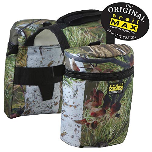 TrailMax Medium Horse Saddlebags for Trail Riding Saddle, Double-Stitched, 600-denier Weather-Resistant Nylon, North Fork Camo
