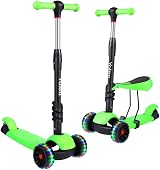 YOLEO 3-in-1 Children’s Scooter with Removable Seat LED Wheels