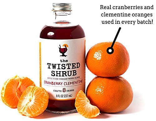 The Twisted Shrub | Cranberry Clementine | Apple Cider Vinegar Drink Mixers for Healthier Sodas & Cocktails