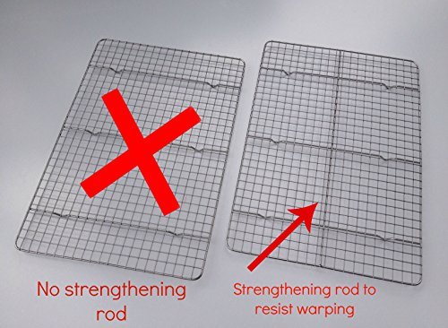 image for Checkered Chef Cooling Rack Baking Rack. Stainless Steel Oven and Dish