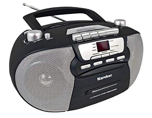 Karcher RR 5040 Oberon Radio CD portatile (Radio AM/FM, CD, Cassette, AUX IN, alimentazione/Funzionamento a batteria)
