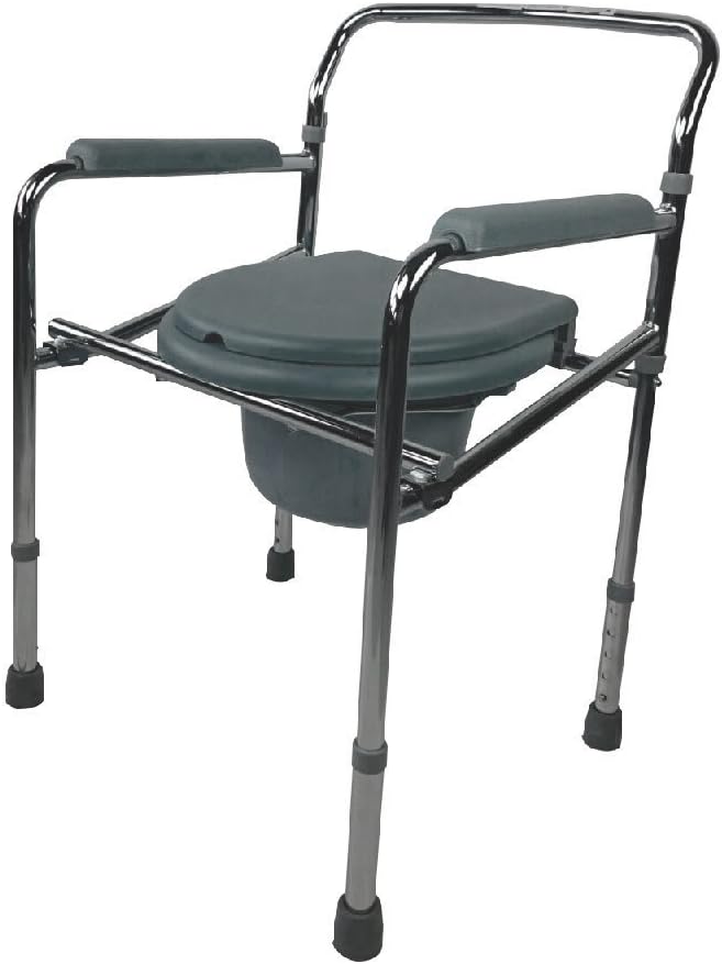 Mobiclinic, Puente, Toilet Seat Commode, WC Chair, Toilet Chair for Disabled and Seniors Folding Commode Chair, Armrests - Image 4