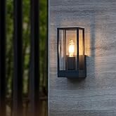 Dandray Outdoor Wall Light with Mount, Aluminum Waterproof Porch Light Fixture for Front Door, Patio,Black