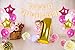 Treasures Gifted 1st Birthday Decorations Kit Pink and Gold for Girls Birthday Party Supplies Unicorn Happy Banner with Latex Foil Mylar Ornaments