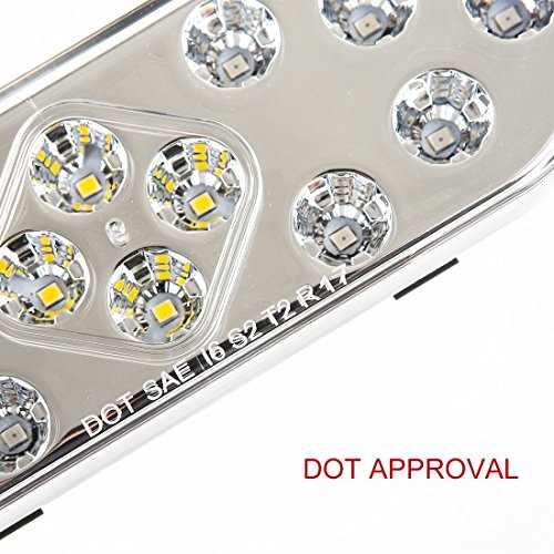 image for CZC AUTO 6'' LED Waterproof Oval Red Trailer Lights Rear Stop Turn Sig