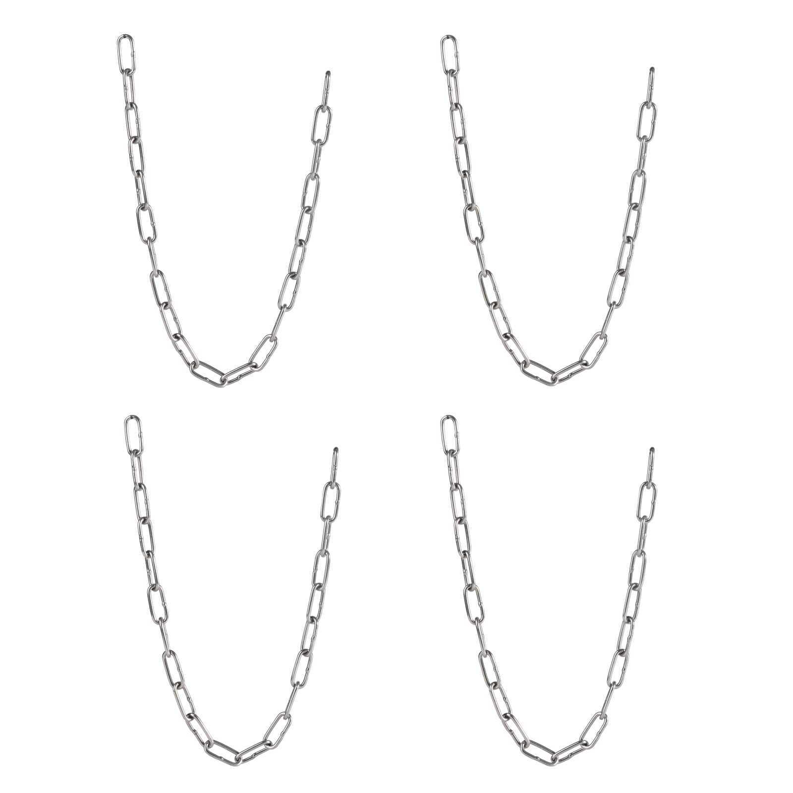 hannger Stainless Steel Chain, 3MM by 50CM Small Strong Chain Link, Light Duty Chainlink Utility Metal DIY Decorative for Bird Feeder Planters Signs Pet Dog Hanging Camping