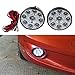 LEMONBEST 2 x Cool White Car Auto Round LED Daytime Running Light 9 Leds 12v DC Car Charger Driving DRL Fog Lamp