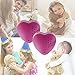 2 Pack, Inventiv 30 Second Voice Sound Recorder Module for Plush Toy, Stuffed Teddy Bear Animal Recordable Heart, Record Custom Messages (Pink)