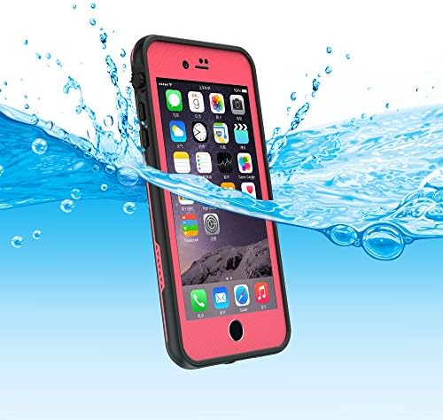 iPhone 7 Waterproof Case，OUCU IP68 Certified With Touch ID Shockproof Dirtproof Snowproof Full Body Cover for iPhone 7 (Red-5.5 Inch)