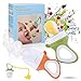 Baby Fruit Feeder Pacifier - Baby Food Feeder Fresh Food Feeder Infant Fruit Teething Toy, 2 Pack with 6 Silicone Sac and 1 Pacifier Clip (Army Green & Orange)