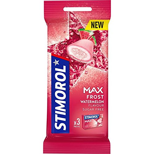 Stimorol | Max Frost Watermelon | 3 Packs | Total Weight of 60gr/2.12oz