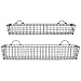 MyGift Country Rustic Wall Mounted Metal Wire Storage Basket Display Floating Shelves, 30 and 23-Inch Narrow Hanging Baskets, Set of 2