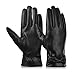 Vbiger Women Winter Warm Gloves Thick PU Leather Touch Screen Gloves Cycling Mittens Cold Weather Gloves (XL)