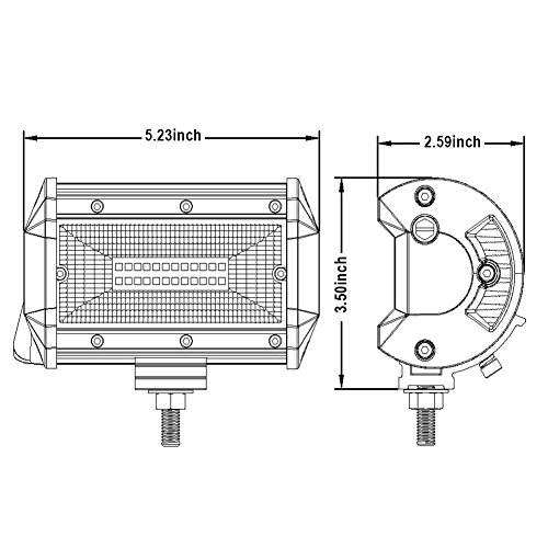 LED Pods, Auto Power Plus 5 Inch 144W LED Work Light Off Road Flood Light Waterproof Cube Driving Fog Light Bar for Pickup Truck Jeep SUV Boat, 3 Years Warranty