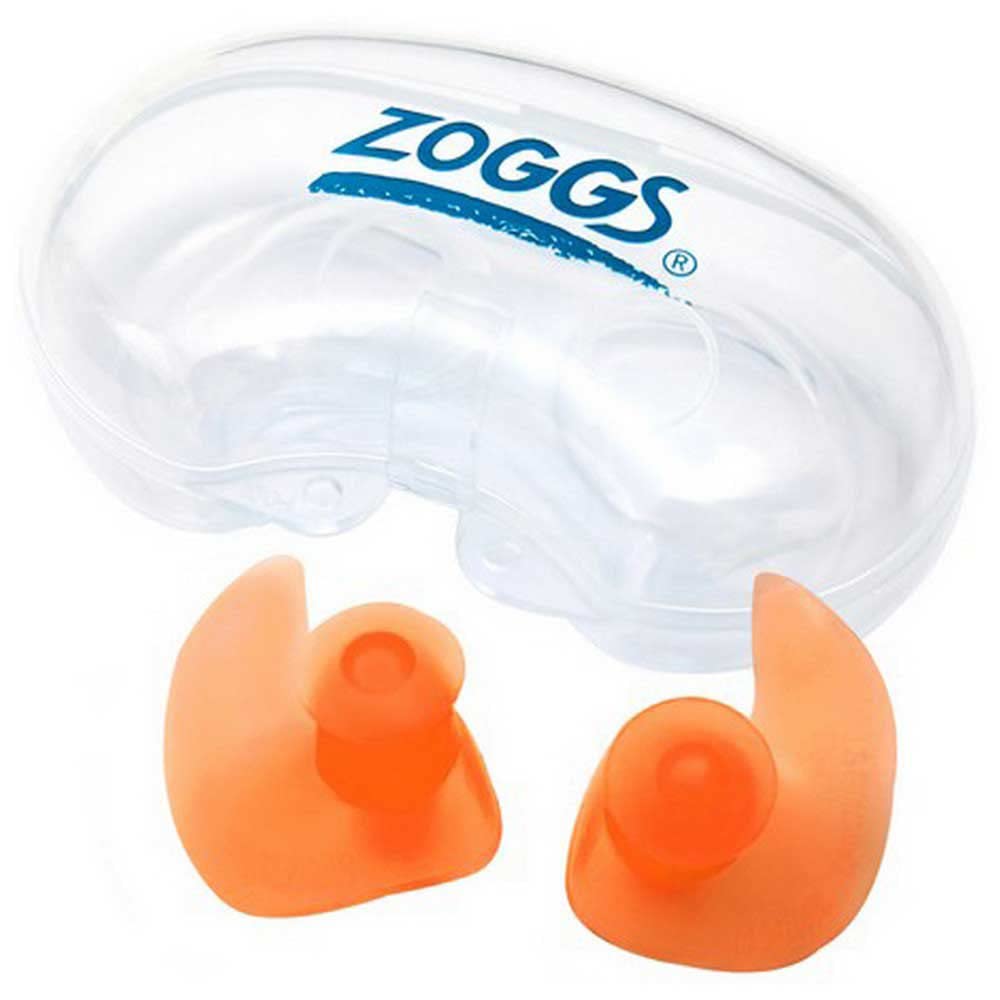 Zoggs Unisex Child Junior Aqua Plugz for Swimming Ear Plugs - Orange, 6-14 years