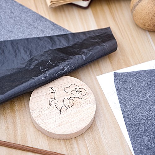 Carbon Paper, UnityStar 105 Sheets Graphite Transfer Paper Tracing Paper for Wood Paper Canvas Metal Painted Artists, Black(9 x 13 inch)