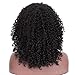 Synthetic Curly Wigs for Black Women Kinky Curly Afrian Full Wigs Black Color 14 Inch With Bangs,Free Caps