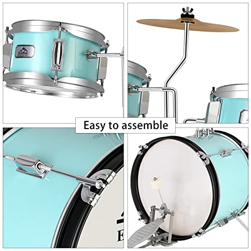 Eastrock Kids Drum Set, 3 Piece 14" Drum sets for Kids,Junior,Student