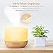 Aromatherapy Diffuser 500ml Anjou Ultrasonic Essential Oil Diffuser Cool Mist Humidifier (Woody Grain, 7-Color LED Mood Light, Low-Water Protection, Auto Shut-off, Up to 14Hrs, BPA-free)
