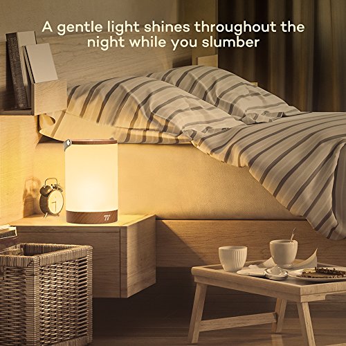 [- Tischlampe LED TaoTronics Vintage Nachttischlampe mit RGB Farbwechsel 256 Farbe, Touch-Bedienung
