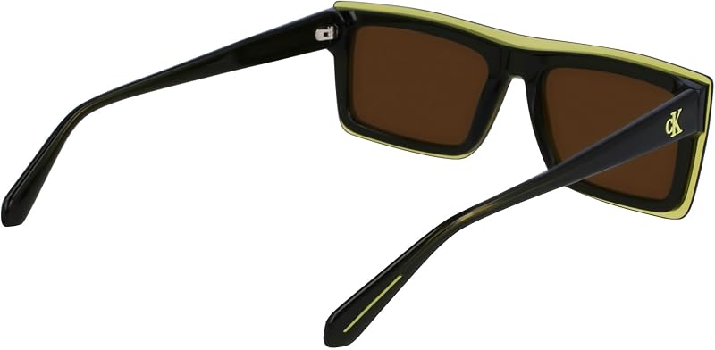 Unisex Adult Sunglasses CKJ23657S - Lime with Solid Olive Lens