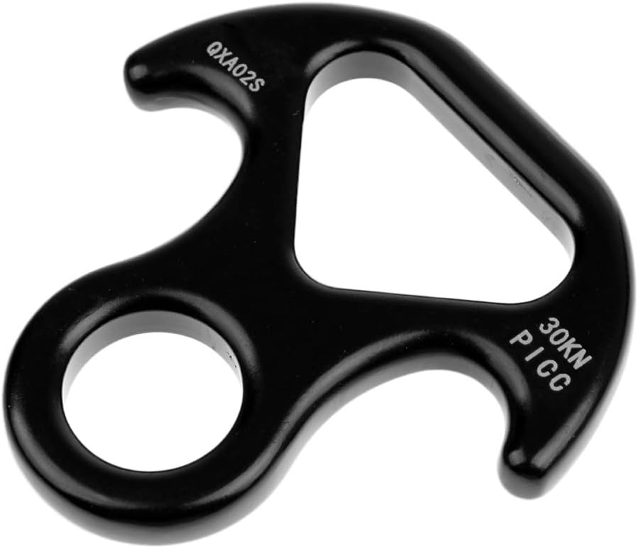 AOKWIT 30KN Rescue Figure, 8 Descender Large Bent-Ear Belaying and Rappelling Gear Belay Device Climbing for Rock Climbing Peak Rescue Aluminum-Magnesium Alloy (Black) : Sports & Outdoors