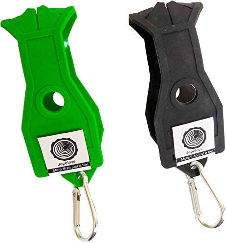 Kendama Holder X2, Jepetoys Two Holders Pack (1x Black + 1x Green) Pro Model Holster with Clip. Made from [Durable] Silicone for Standard Size Kendamas (7 Inch) [1-Year Warranty]