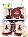 Authentic Moscow Mule Copper Mugs Set of 4 (16oz) — Includes Everything You Need Plus Bonuses!