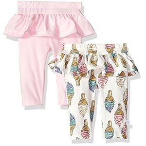 Rosie Pope Baby Newborn Girls 2 Pack Novelty Legging, ice Cream