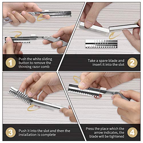 ELEHOT Hair Scissors Professional Barber Cutting Scissors Kit Stainless Steel Scissors/Shears 6 inch (17cm) with Black Storage Case (large) - Thumbnail 5