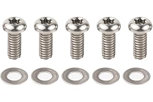NICECNC 5pcs Titanium Alloy Derby Cover Screws Compatible with Harley CVO Road Glide/Street Glide,Fat Bob/Fat Boy,Road Glide/Road King,Softail Slim/Deluxe,Heritage Classic/Softail Classic,See FIT!