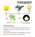 FECEDY Blue 300pcs Plastic 3D Stars Glow in The Dark Fluorescent Wall Stickers Decal for Baby Kids Room