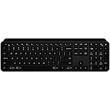 Logitech MX Keys Advanced Wireless Illuminated Keyboard, Tactile Responsive Typing, Backlighting, Bluetooth, USB-C, Apple mac