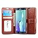 J&D Case Compatible for Galaxy S6 Edge Plus Case, [Wallet Stand] [Slim Fit] Heavy Duty Protective Shockproof Flip Wallet Case for Samsung Galaxy S6 Edge Plus Wallet Case - [Not for Galaxy S6/S6 Edge]