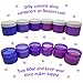 Original Stationery Slime Containers with Lids 6 Ounce [Perfect Slime CONTAINERS No BPA's Safe for Kids] Small Plastic Storage Jars Screw Top, [for Any Slime Maker] (Clear Purple)
