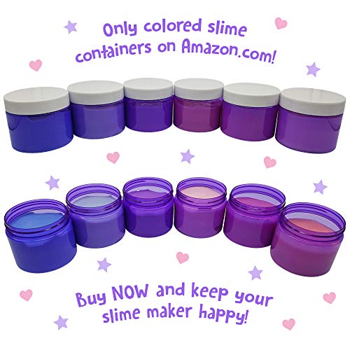 Original Stationery Slime Containers with Lids 6 ounce [PERFECT SLIME