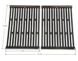 BBQ Funland GP523 NEW Gloss Porcelain Enameled Cooking Grates Replacement For Weber 7523, Weber Genesis Silver A And Spirit 500 Gas Grills, SET Of 2