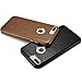 iPhone 8 Plus Case - Premium iPhone 8 Plus Leather Case - Best Mobile Cell Phone Cases Protective Back Cover - Slim Fit Vegan Artificial Synthetic PU Leather Case for Apple iPhone 8 Plus - Brown
