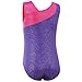 Gymnastics Leotard for Toddler Girls Sparkle Metallic Black Purple Athletic Dance Clothes Purple,10-11Y